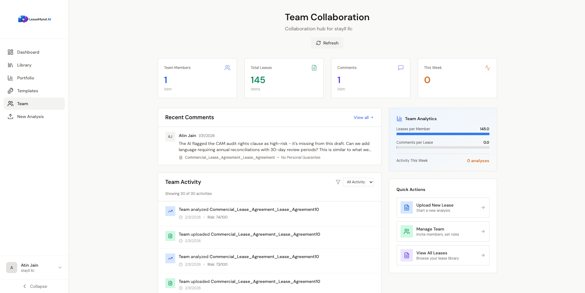 Team workspaces & sharing